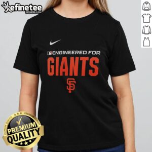 Premium engineered San Francisco Giants MLB logo ladies tee in stylish design for passionate fans.