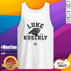 Luke Kuechly Carolina Panthers Class of 2026 Pro Football Hall of Fame tank top showcasing team pride and memorabilia.