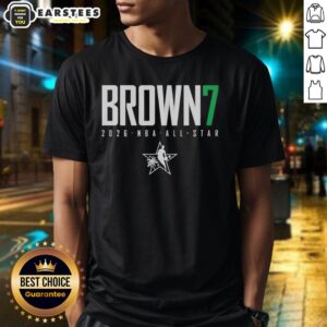 Good Jaylen Brown Boston Celtics 2026 NBA All-Star Elite T-Shirt featuring vibrant colors and team logo design.
