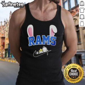 Los Angeles Rams x Snoopy Happy Easter tank top featuring vibrant graphics and festive design for fans.