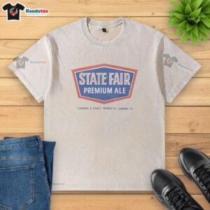 Good State Fair Premium Ale FS Brewing Shamokin washed t-shirt showcasing vibrant design and comfortable fit.