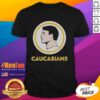 Funny vintage T-shirt featuring 'Nice Caucasians' graphic design, perfect for casual wear and unique style.