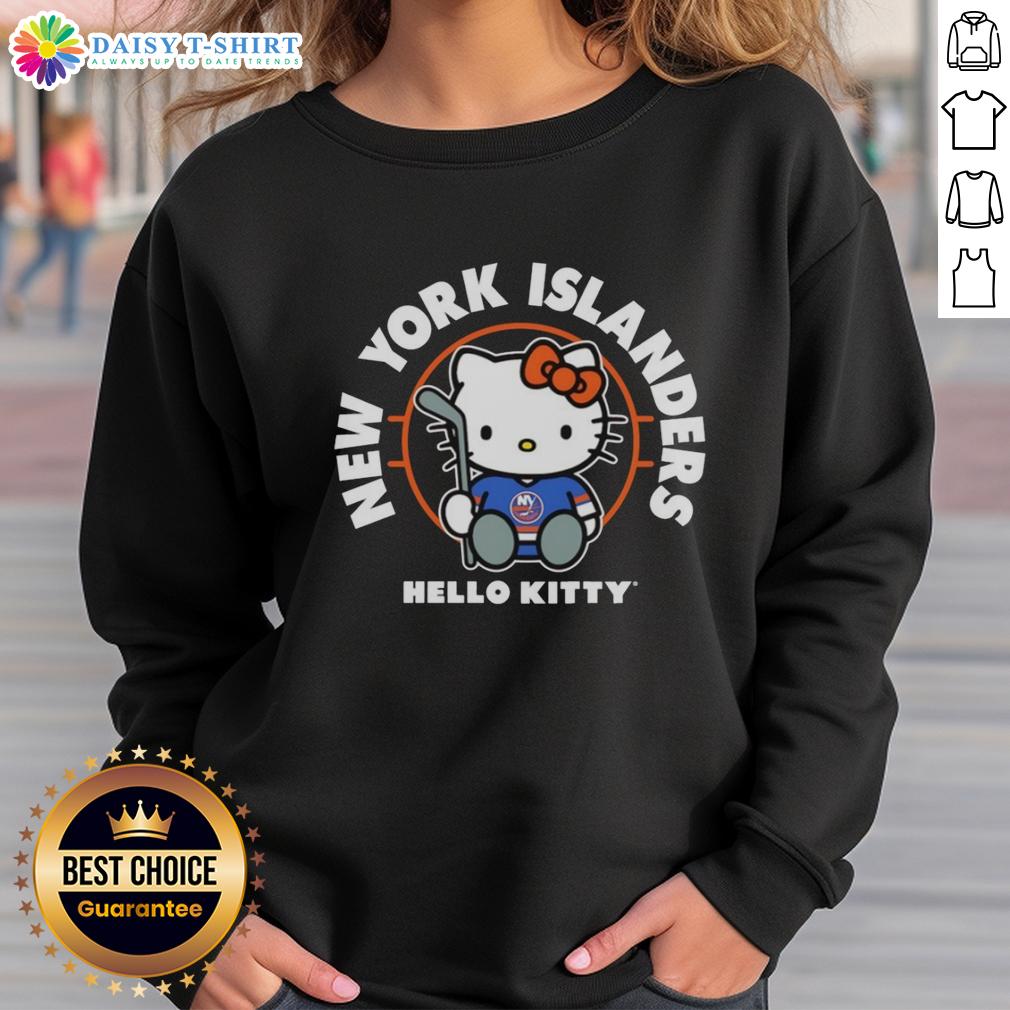 Nice Hello Kitty X New York Islanders Hockey Sweatshirt