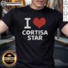 Nice I Love Cortisa Star Rap Lovers T-Shirt featuring vibrant graphics and a stylish design for music enthusiasts.