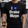 Nice I Love Drake Maye UNC football T-shirt featuring vibrant colors and a bold design celebrating the star quarterback.