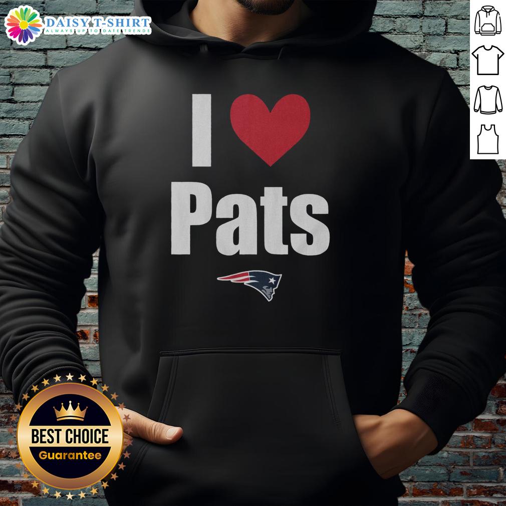 Nice New England Patriots I Heart Pats Hoodie