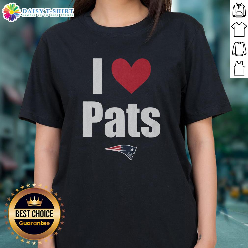Nice New England Patriots I Heart Pats Ladies Tee
