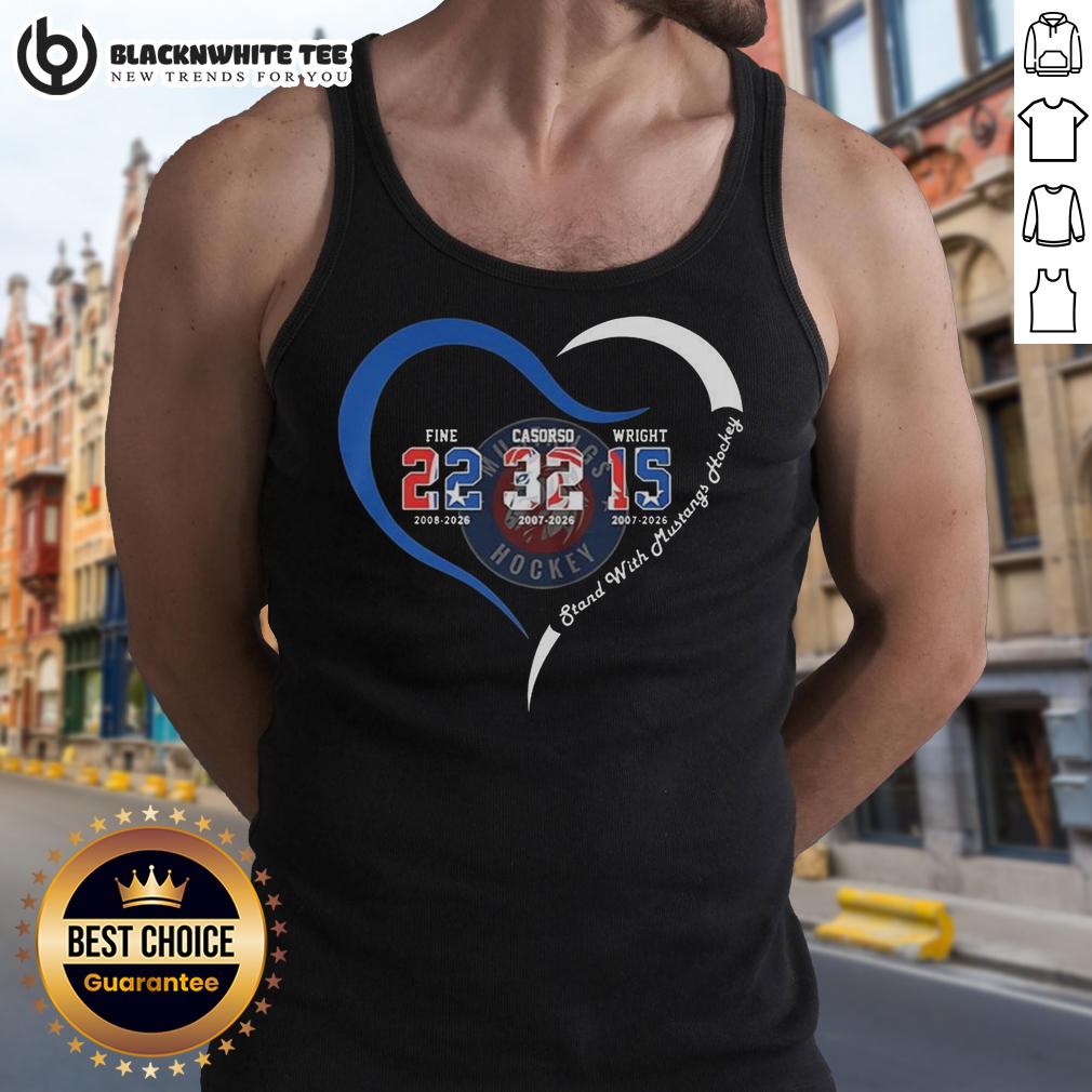 Nice Ogden Mustangs Hockey Fine 22 Casorso 32 Wright 15 2026 Heart Tank Top Nice Ogden Mustangs hockey fine tank top featuring Casorso and Wright, perfect for fans of the 2026 season.