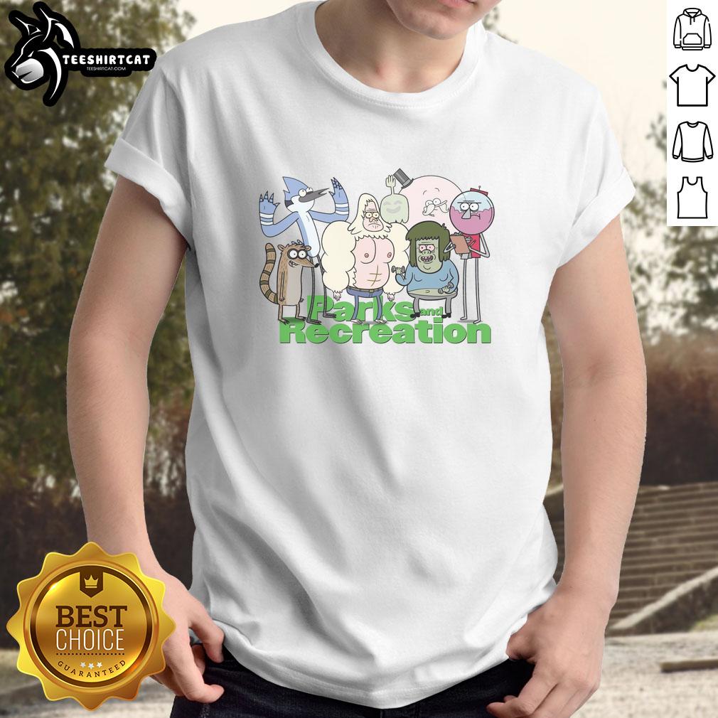 nice-parks-and-recreation-regular-show-t-shirt Nice Parks and Recreation Regular Show T-Shirt featuring vibrant graphics and comfortable fabric for fans of the series.