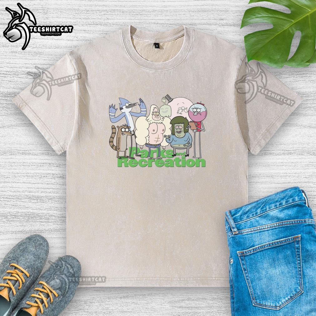 nice-parks-and-recreation-regular-show-washed-t-shirt Nice Parks and Recreation Regular Show washed t-shirt featuring vibrant graphics and a comfortable fit for fans.