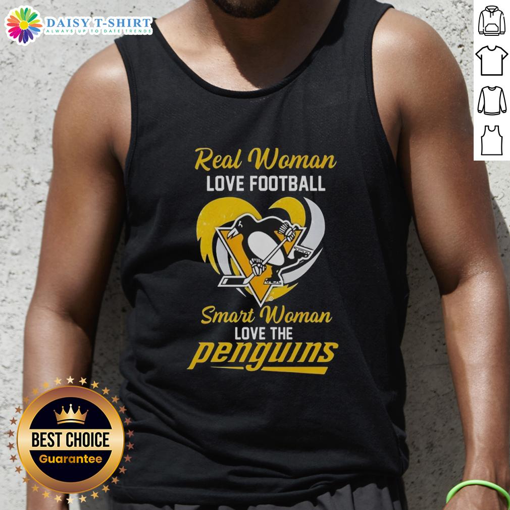Nice Real Woman Love Football Smart Woman Love The Pittsburgh Penguins Heart Tank Top Smart woman in a heart tank top showing love for the Pittsburgh Penguins while enjoying football outdoors.