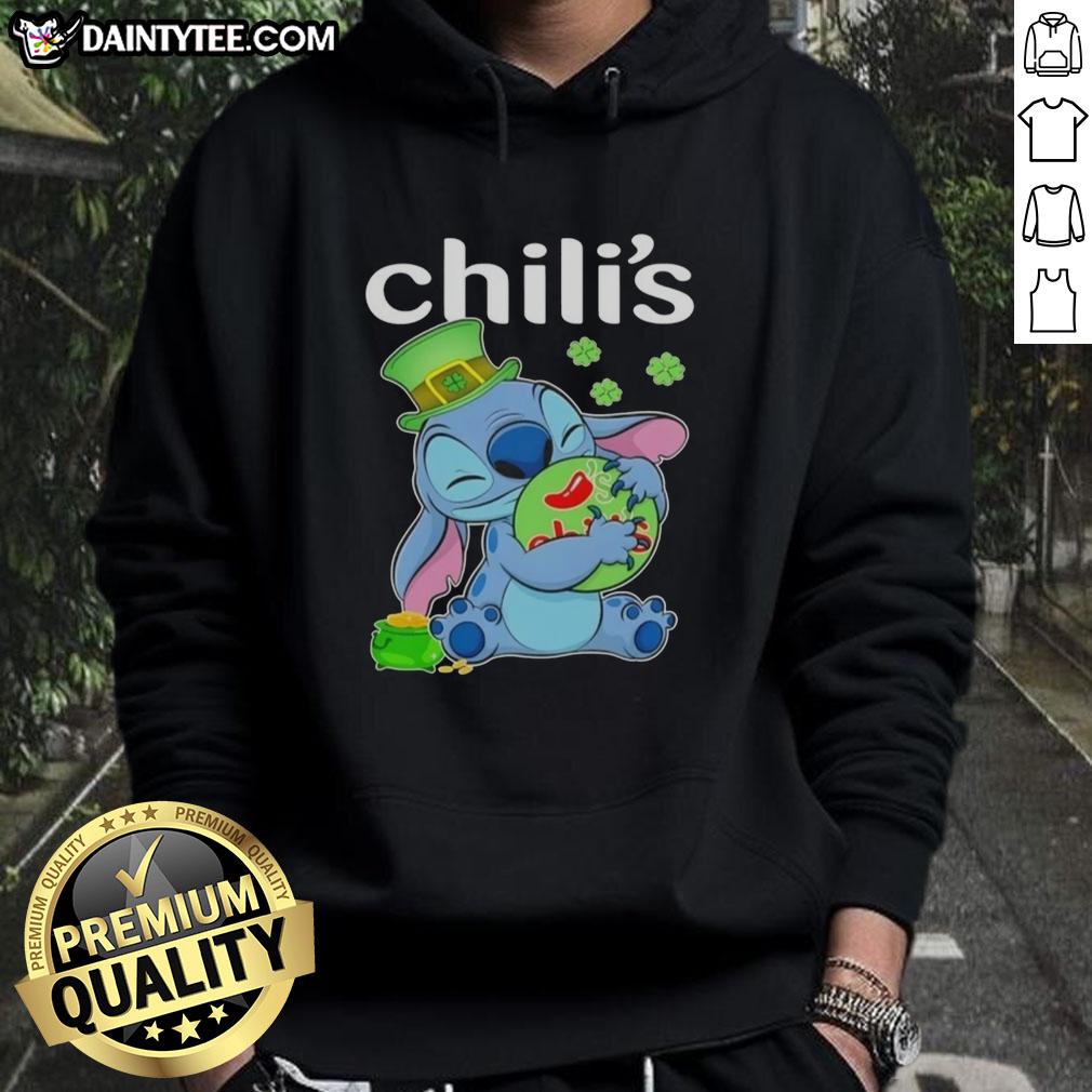 nice-stitch-hug-the-chilis-logo-happy-patricks-day-hoodie Happy St. Patrick's Day hoodie with Nice Stitch Hug The Chilis logo, celebrating festive style and cheer.