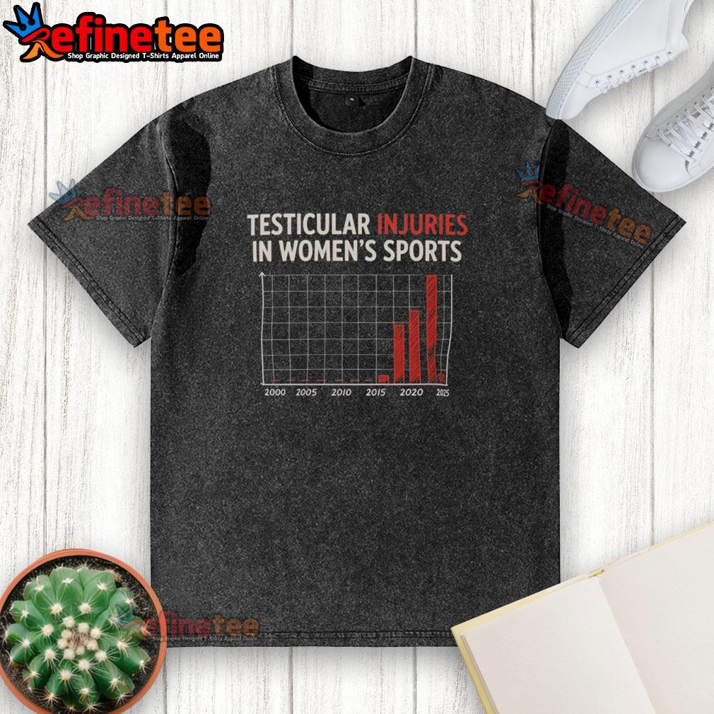 nice-testicular-injuries-in-womens-sports-funny-satire-washed-t-shirt Funny satire t-shirt featuring 'Nice Testicular Injuries in Women's Sports' graphic, perfect for sports humor lovers.