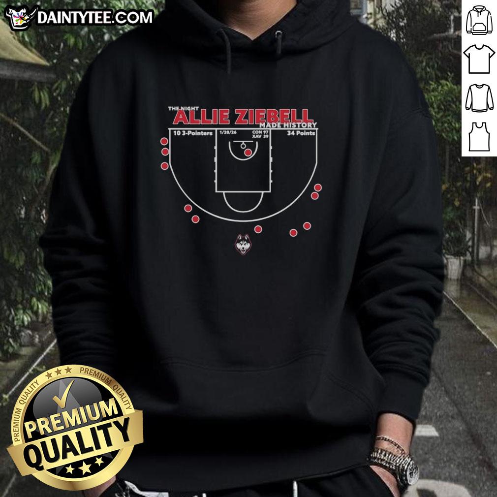 nice-the-night-allie-ziebell-made-history-uconn-huskies-basketball-hoodie Allie Ziebell wearing a UConn Huskies basketball hoodie during a historic night in Nice, showcasing team spirit and pride.