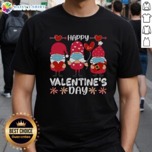 Pretty Valentine's Day gnome t-shirt featuring a cute gnome design with hearts, perfect for festive celebrations.