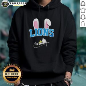 Awesome Detroit Lions X Snoopy Happy Easter Hoodie featuring vibrant designs celebrating Easter and team spirit.