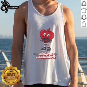 Alt Text: Official You're The Atrium To My Ventricle Tank Top design featuring a heart-themed graphic in vibrant colors.