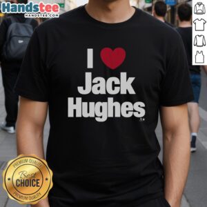 Pretty I Heart Jack Hughes T-Shirt in vibrant colors, perfect for fans of the NHL star Jack Hughes.