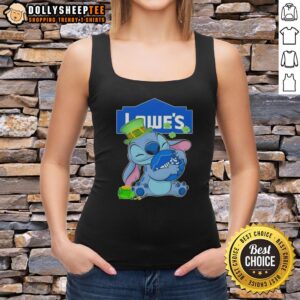 Top stitch St. Patrick's Day hug tank top featuring Lowe's logo, perfect for festive celebrations and casual wear.