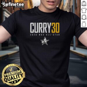 Alt Text: Original Steph Curry Golden State Warriors 2026 NBA All-Star Elite T-Shirt featuring vibrant team colors and logo.