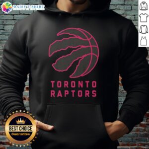 Stylish Good Toronto Raptors Highlight Reel Hoodie displayed on a hanger, perfect for fans showcasing team spirit.