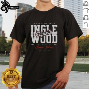 Official Los Angeles Clippers T-Shirt featuring 'Home Of Clipper Nation' logo, perfect for fans and game day wear.