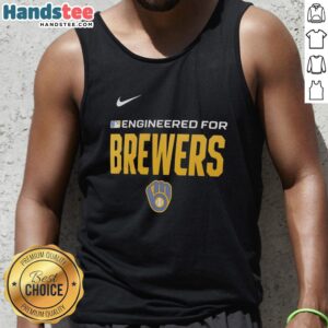Nice engineered Milwaukee Brewers MLB logo tank top for fans, featuring a stylish design and comfortable fit.