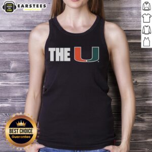 Hot Miami Hurricanes NCAA 'The U' logo tank top featuring vibrant colors and a stylish design for fans.