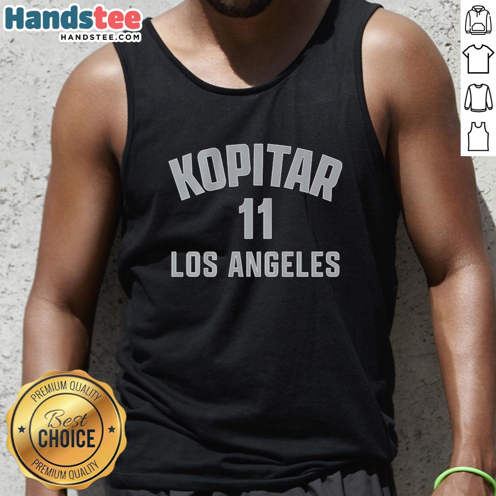 official-anze-kopitar-los-angeles-kings-ice-hockey-name-and-number-11-tank-top Official Anze Kopitar Los Angeles Kings ice hockey tank top featuring name and number 11 design for fans.