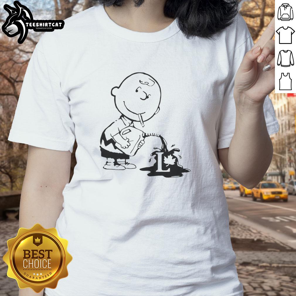 official-charlie-brown-political-caricature-ladies-tee Official Charlie Brown political caricature ladies tee featuring a playful design of Charlie Brown in a humorous political theme.