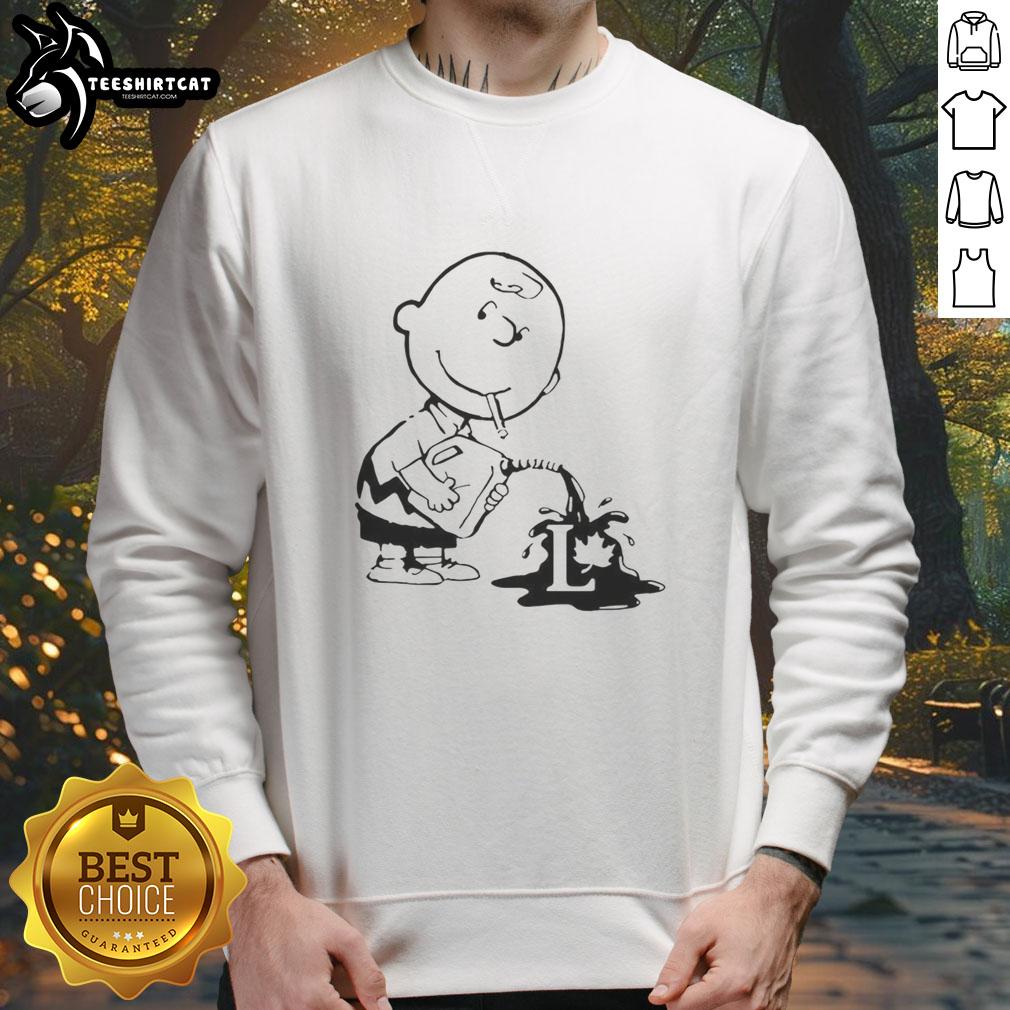 official-charlie-brown-political-caricature-sweatshirt Alt Text: Official Charlie Brown political caricature sweatshirt featuring a cartoon design for fans of Peanuts and political humor.