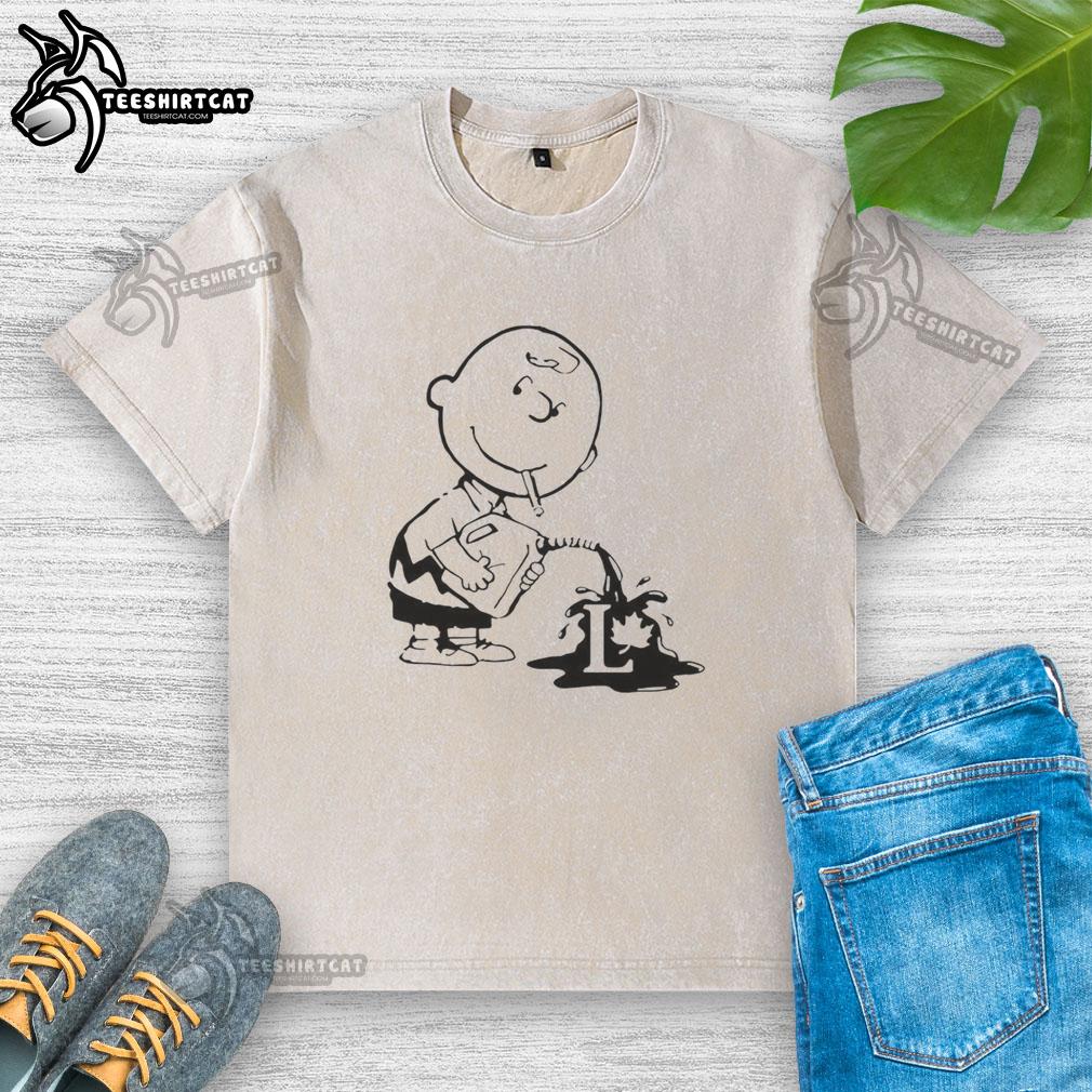 official-charlie-brown-political-caricature-washed-t-shirt Official Charlie Brown political caricature on a washed t-shirt, featuring a fun and quirky design perfect for fans.