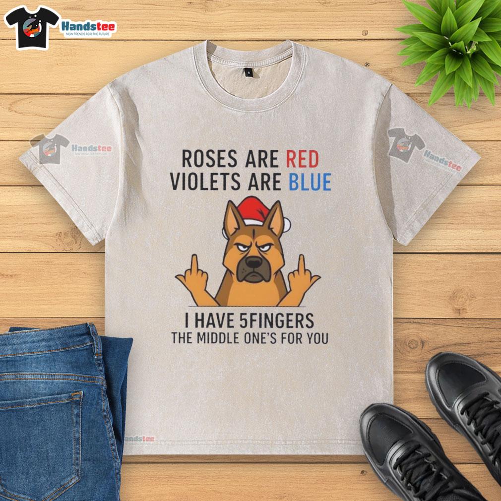 official-dog-roses-are-red-violets-are-blue-i-have-5fingers-the-middle-ones-for-you-washed-t-shirt Alt Text: Funny washed T-shirt featuring 'Roses Are Red, Violets Are Blue, I Have 5 Fingers, The Middle Ones For You' design.