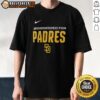 Official Engineered For San Diego Padres MLB logo T-shirt featuring team colors and logo, perfect for Padres fans.