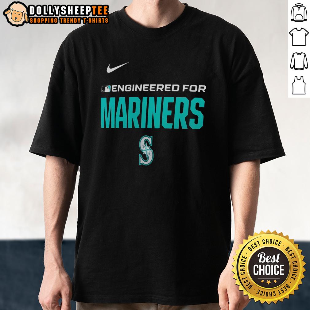 Official Engineered For Seattle Mariners Mlb Logo T Shirt Official Engineered For Seattle Mariners MLB Logo T-Shirt featuring the iconic Mariners logo in a stylish design.