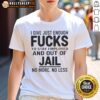 Official I Give Just Enough Fucks T-Shirt design featuring bold text perfect for casual wear and humor lovers.