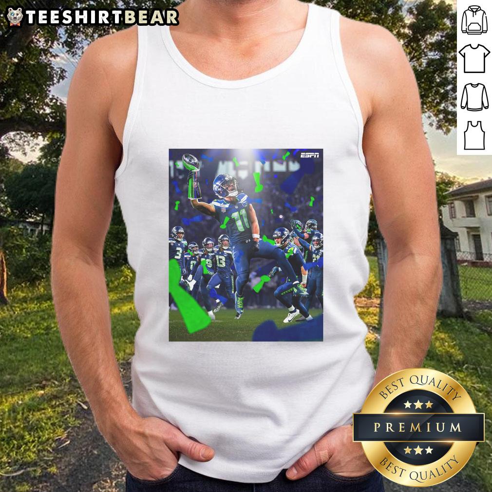 official-jaxon-smith-njigba-seattle-seahawks-super-bowl-lx-champions-2026-celebrate-victory-tank-top Jaxon Smith-Njigba wearing a Seattle Seahawks Super Bowl LX Champions tank top, celebrating victory in 2026.
