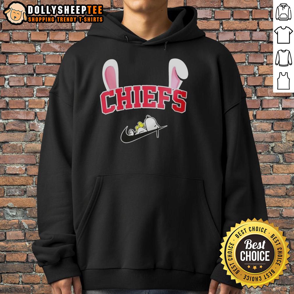Official Kansas City Chiefs X Snoopy Happy Easter Hoodie Alt Text: Official Kansas City Chiefs X Snoopy Happy Easter hoodie featuring vibrant graphics for festive fans.