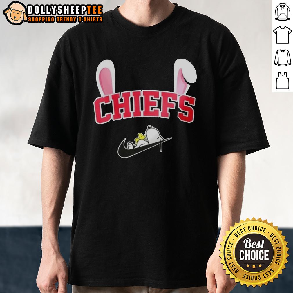 Official Kansas City Chiefs X Snoopy Happy Easter T Shirt Official Kansas City Chiefs X Snoopy Happy Easter T-Shirt featuring colorful graphics of Snoopy and team logo.