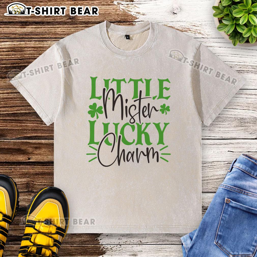 Official Little Mister Lucky Charm Washed T Shirt Official Little Mister Lucky Charm Washed T-Shirt in soft fabric, featuring a playful design and vibrant colors for kids.
