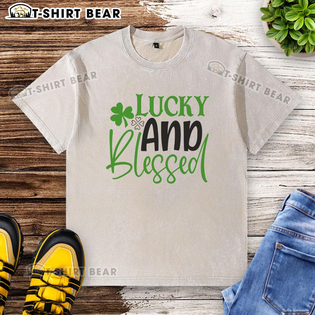 Official Lucky And Blessed Washed T Shirt Official Lucky and Blessed Washed T-Shirt in soft cotton, featuring a stylish design perfect for casual wear.