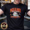 Official Miami Hurricanes CFP National Championship 2026 Helmet Center T-Shirt featuring vibrant team graphics.