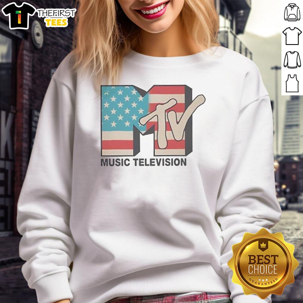official-mtv-music-television-us-flag-classic-logo-sweatshirt Official MTV Music Television Us Flag Classic Logo T-Shirt - Image 5