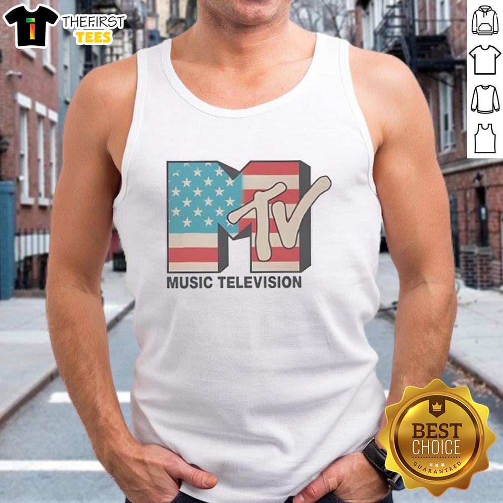 official-mtv-music-television-us-flag-classic-logo-tank-top Official MTV Music Television Us Flag Classic Logo T-Shirt - Image 4