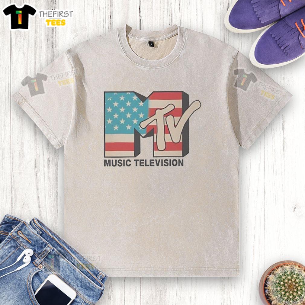 official-mtv-music-television-us-flag-classic-logo-washed-t-shirt Official MTV Music Television Us Flag Classic Logo T-Shirt - Image 6