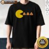 Alt Text: Official Purim costume T-shirt featuring Pacman eating hamantashen for a fun Jewish holiday celebration.