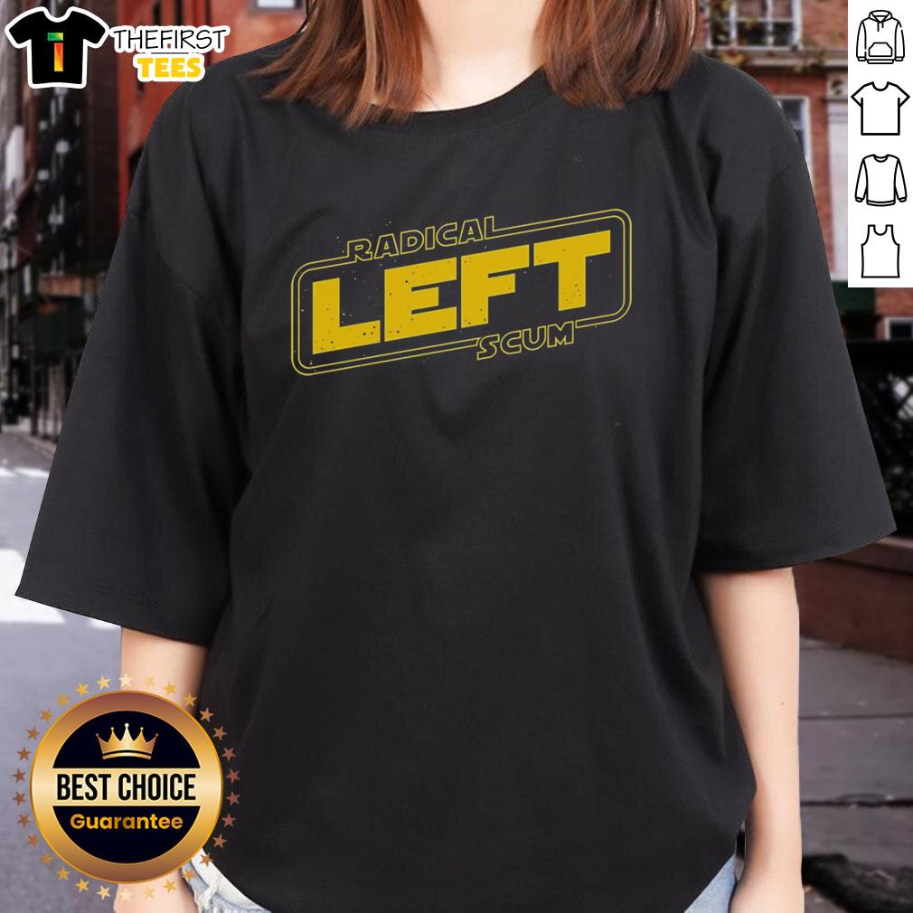official-radical-left-scum-star-wars-logo-style-yellow-border-political-sarcastic-statement-meme-ladies-tee Radical Left Scum Star Wars logo design with yellow border on a ladies tee, featuring a political sarcastic statement meme.