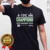 Official Seattle Seahawks 4 Time NFC West Division Champions 2025 Super Bowl LX T-Shirt in navy blue design.
