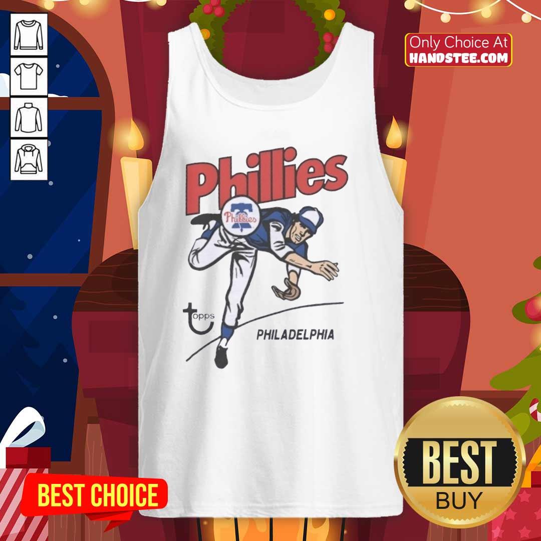 official-topps-philadelphia-phillies-raglan-tank-top Official Topps Philadelphia Phillies Raglan Tank Top featuring team colors and logo, perfect for baseball fans.