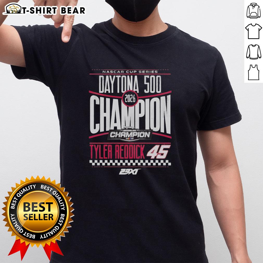 Official Tyler Reddick 45 Checkered Flag Sports 2026 Daytona 500 Champion T-Shirt Official Tyler Reddick 45 Checkered Flag Sports T-Shirt celebrating the 2026 Daytona 500 Champion, ideal for fans.